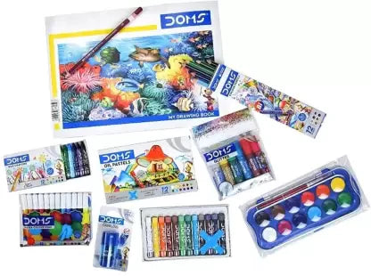 Arjoos | DOMS Painting Kit - with pencil set | Birthday Gifts for Kids - Pack of 1 - ( Ages - 3+ )