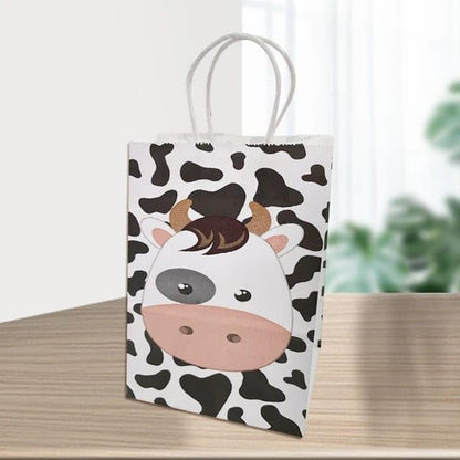 Arjoos | Farm theme Animal Design Printed Paper Carry Bags | Gift Bags for Return gifts(Pack Of 12)