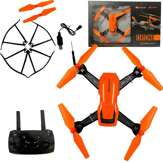 Arjoos  | Flying drone toy for kids - 7 channel hx750 remote control quadcopter headless mode, black - Foldable Drone