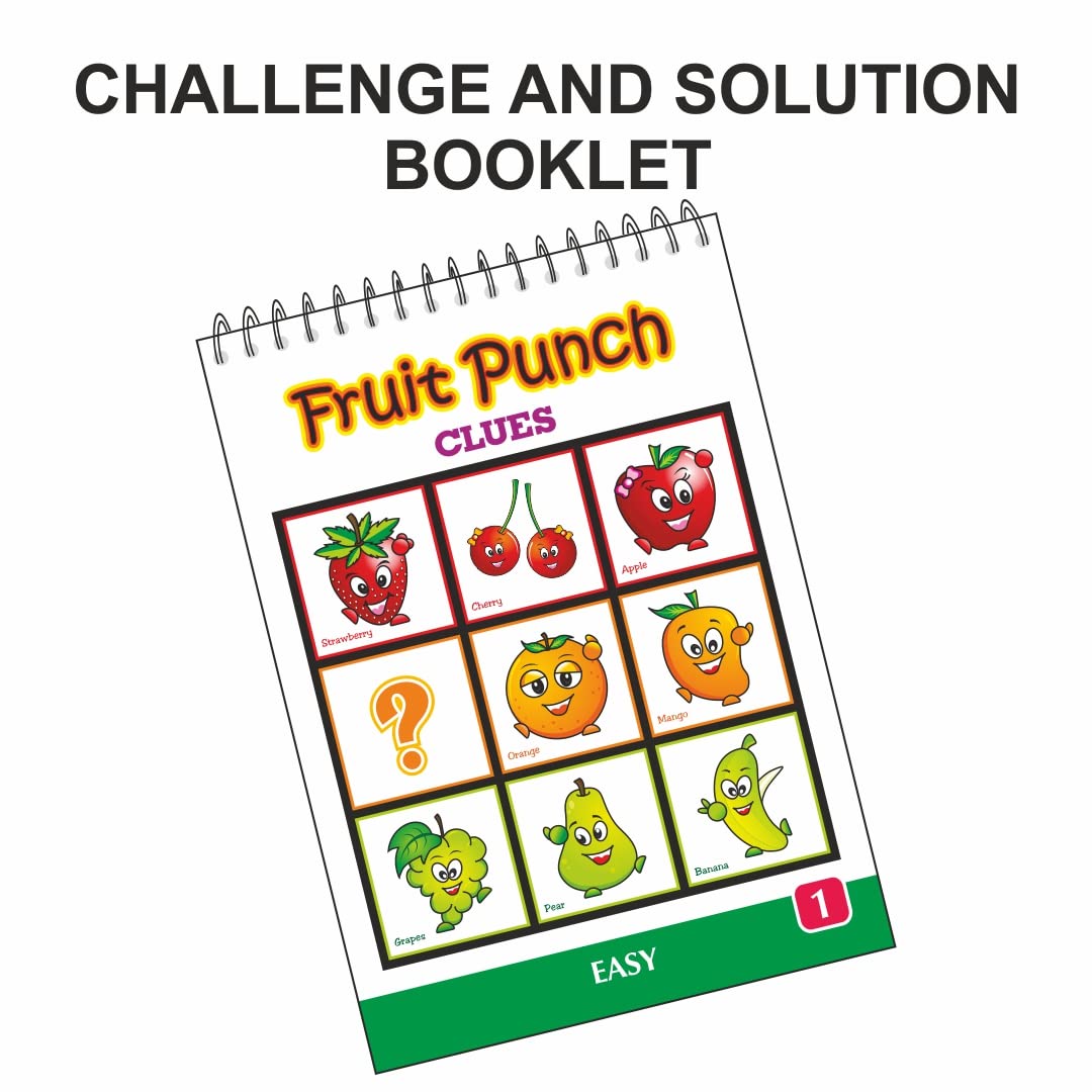 Arjoos | Fruit Punch Educational Board Games | 40 Challenges | A Clue Solving Mind Teaser Fun Game | Age-6 Years to Adults.