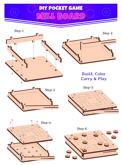 Arjoos | Funvention DIY Millboard Pocket Travel Game for Kids