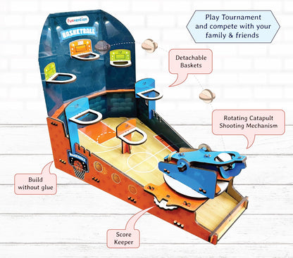 Arjoos |  Funvention Basketball Mania  |  DIY STEM Learning Toy for Kids | Best Gift For Boys & Girls -Ages ( 6+ yrs )