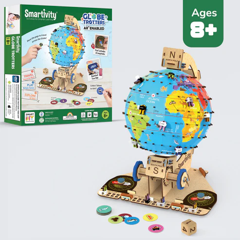 Arjoos | Globe Explorer I – AR-Based STEM Learning Toy for Kids, Interactive World Exploration | Ideal Gift for Boys & Girls | Birthday Gifts for Kids - Pack of 1