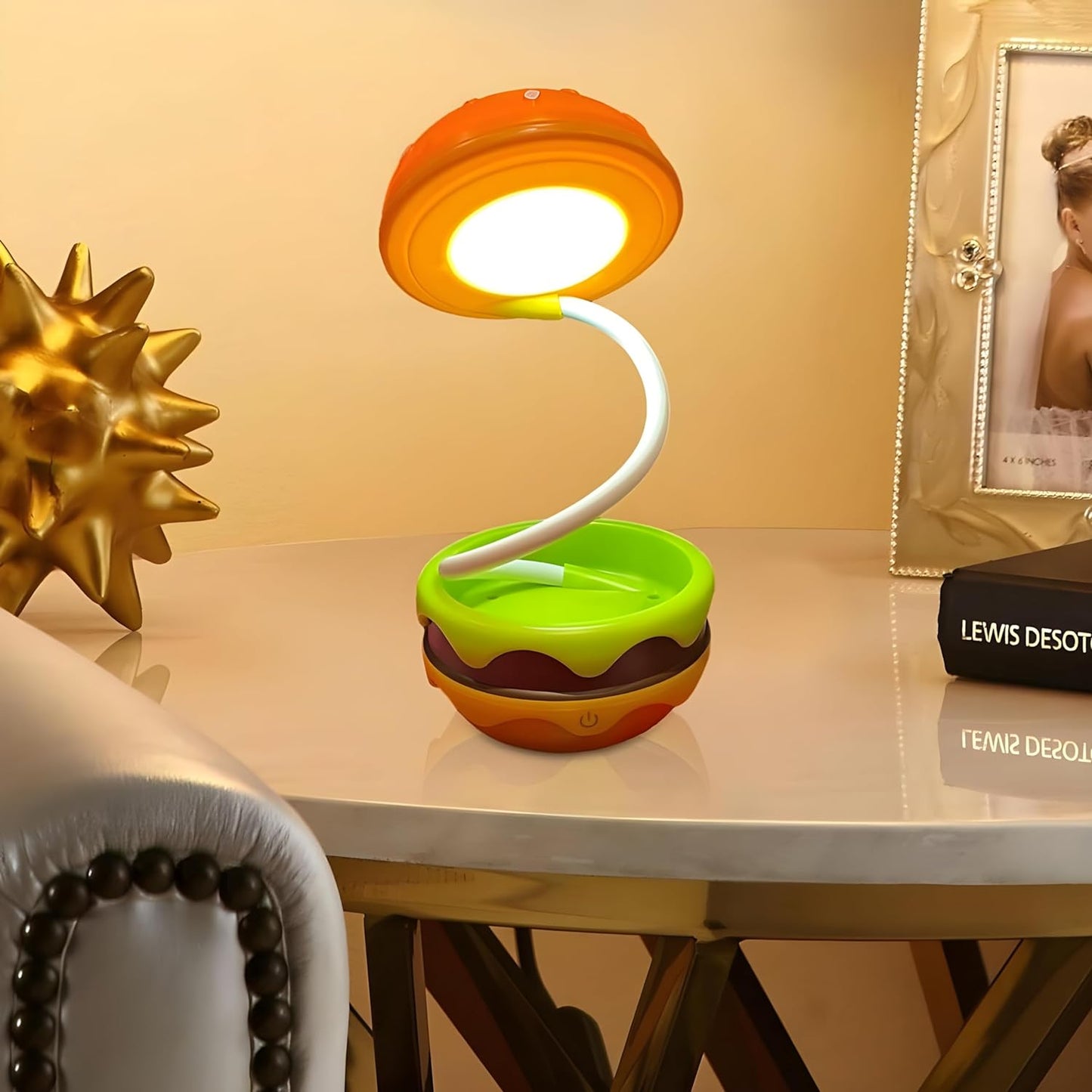 Arjoos | Hamburger LED Night Reading Lamp with Pencil Sharpener- Kids Return Gift