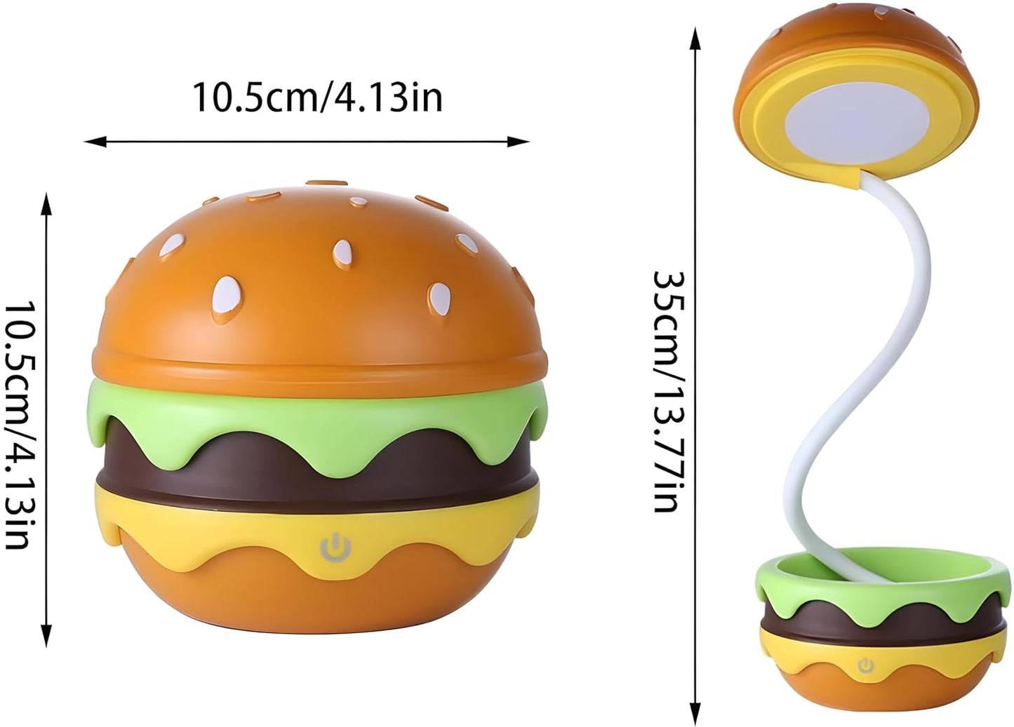 Arjoos | Hamburger LED Night Reading Lamp with Pencil Sharpener- Kids Return Gift