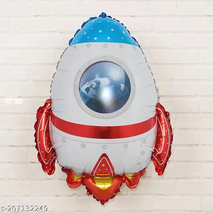 Arjoos | Happy Birthday Astronaut Space Theme Foil Balloons (5 Pcs) | Kids Birthday Foil Balloon