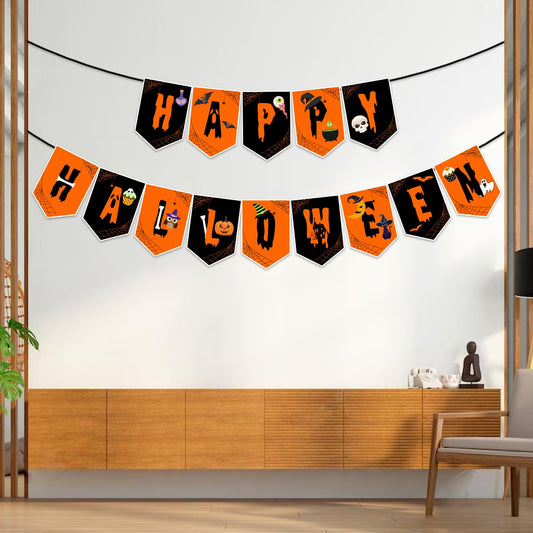 Arjoos | Happy Halloween Banner - Halloween Party Decorations Banner