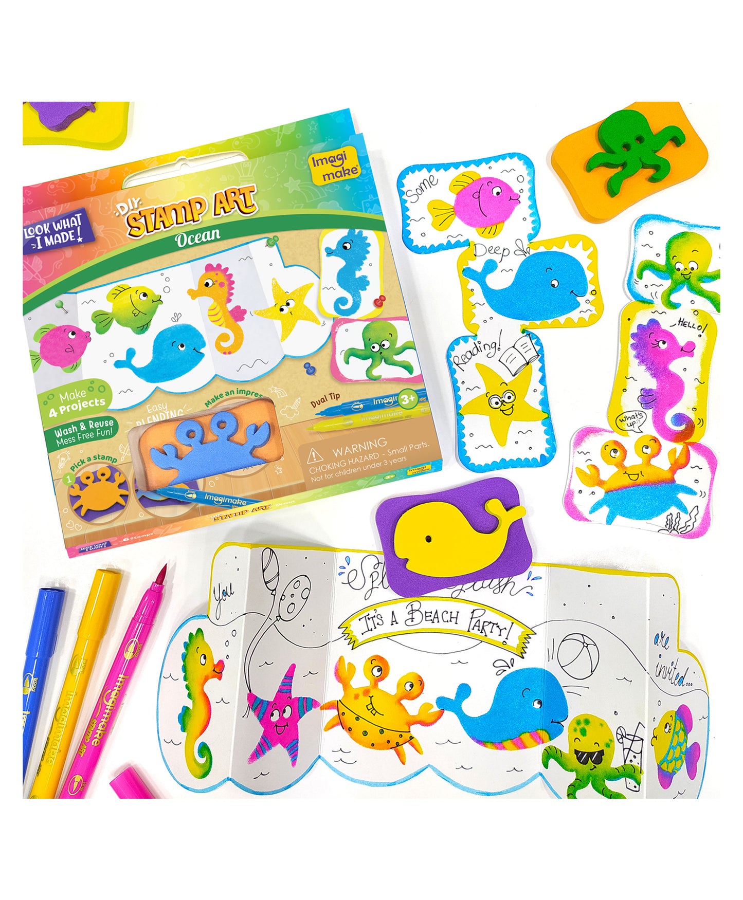 Arjoos | ImagiMake Ocean Stamp Art Kit - Color May Vary