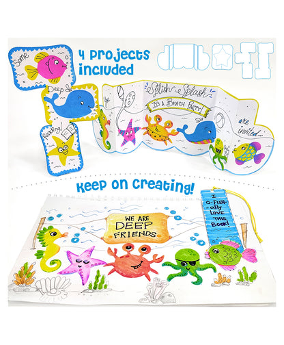 Arjoos | ImagiMake Ocean Stamp Art Kit - Color May Vary