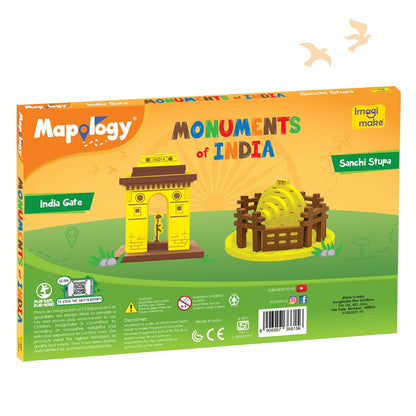 Arjoos | Imagimake Mapology Monuments Of India - Sanchi Stupa & India Gate - Construction Set