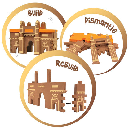 Arjoos | Imagimake Mapology Monuments Of India - Sanchi Stupa & India Gate - Construction Set