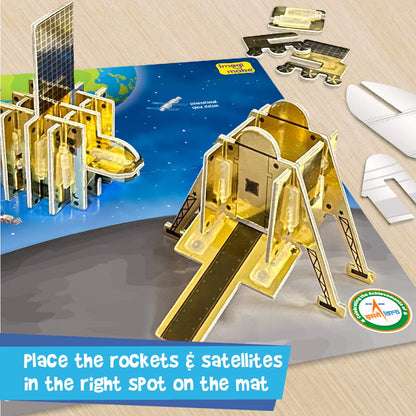 Arjoos | Imagimake Mapology Chandrayaan | Astronaut Toy   | Isro Rocket Model & Satellite |  3D Puzzles | Educational Toys For Kids | Ages 5+ .