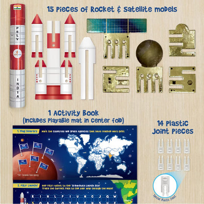 Arjoos |  Mapology Mission Mangalyaan | Astronaut Toy | Isro Rocket Model & Satellite |  3D Puzzles | Educational Toys For Kids | Gifts for 5 Year Old Boy & Girl Ages 5+ .