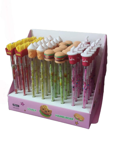 Arjoos | Junk Food Fancy Pencils Push Pencils for Kids  , ( Pack Of 12)