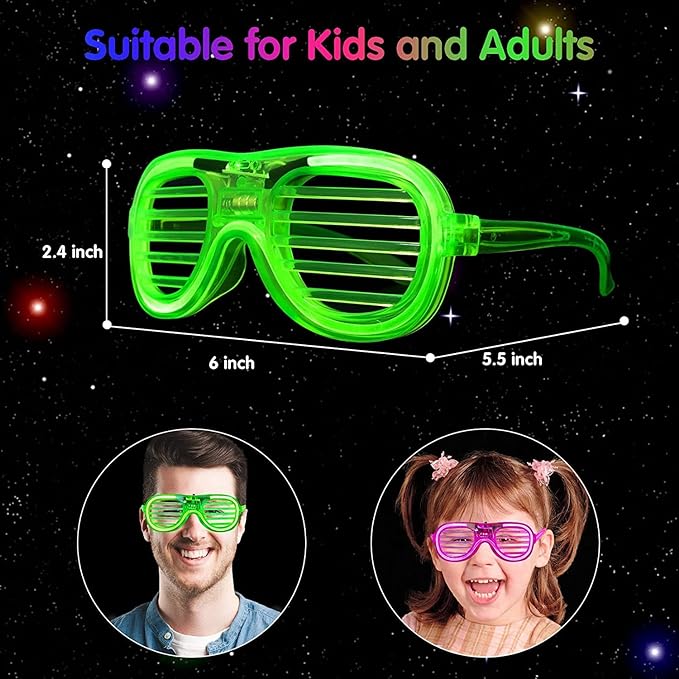 Arjoos | LED Glasses Goggles Shades for Kids and Adults | Best Birthday Return Gift & Party Supplies