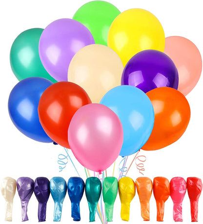 Arjoos  | Latex  Balloons for Birthday Decoration  , 9 inch Set of 100pcs ( Multicolour )