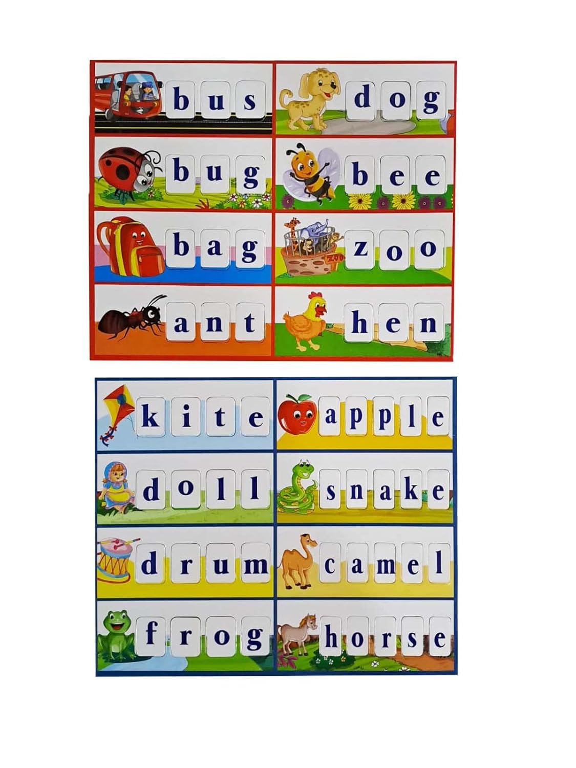 Arjoos | Learn to Spell - Board Game | 60 Puzzles Pieces | Early Learner Spelling Puzzles | Kids for Age 4 Years Old and Above .