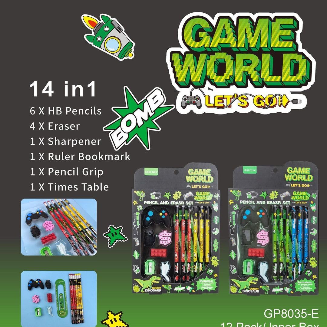 Arjoos | Little Tree Game world -Pencil and Eraser set for Kids