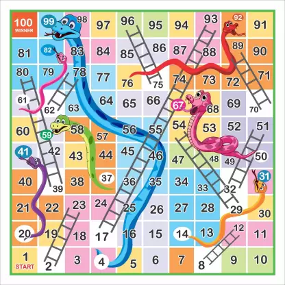 Arjoos |  Ludo 10" Junior Board Game – Snake & Ladders Medium Size, Classic Fun for Kids and Family | Birthday Gifts for Kids - Pack of 1