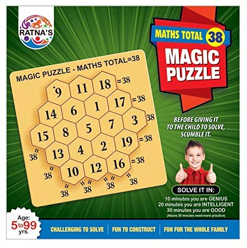 Arjoos | Magic Maths Total 38 Puzzle – Fun Educational Math Game for Kids – Enhance Problem-Solving Skills and Critical Thinking  | Return Gifts For Kids - Pack of 1 - ( Multicolour ) .