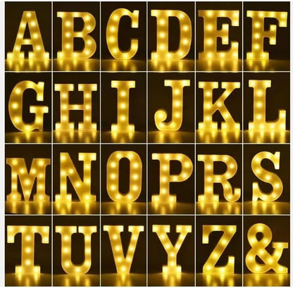 Arjoos |  Marquee Number Alphabet LED Light for Room Decors | Decorations Led Letter Lights | Kids Room Decorations Items