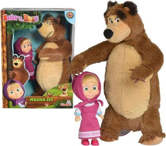 Arjoos  | Masha And The Bear  Doll - Masha Set | Toys For Kids