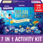 Arjoos | Ocean Explorer STEM Kit 7-in-1  | Educational Activity Kit for Kids, Build, Learn & Explore Ocean Life | Birthday Gifts for Kids - Pack of 1