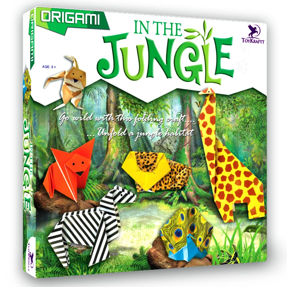 Arjoos | Origami In The Jungle | Craft Activity Kit for Kids  | Paper Craft For Kids | Gift For Boys & Girls | Ages 5+ .