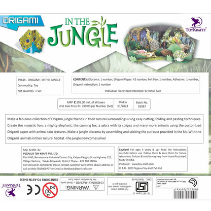 Arjoos | Origami In The Jungle | Craft Activity Kit for Kids  | Paper Craft For Kids | Gift For Boys & Girls | Ages 5+ .