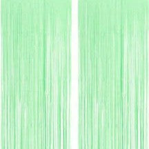 Arjoos | Pastel Big Foil Curtain Backdrop Tinsel Foil Fringes Curtain for Birthday Decoration Pack Of 1 (Size of 3F x 6 F)