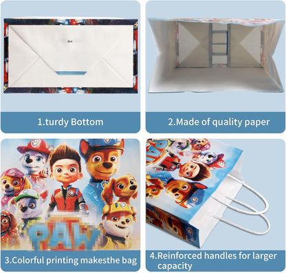 Arjoos | Paw Patrol Theme Paper Goodie Bags (pack Of 12)