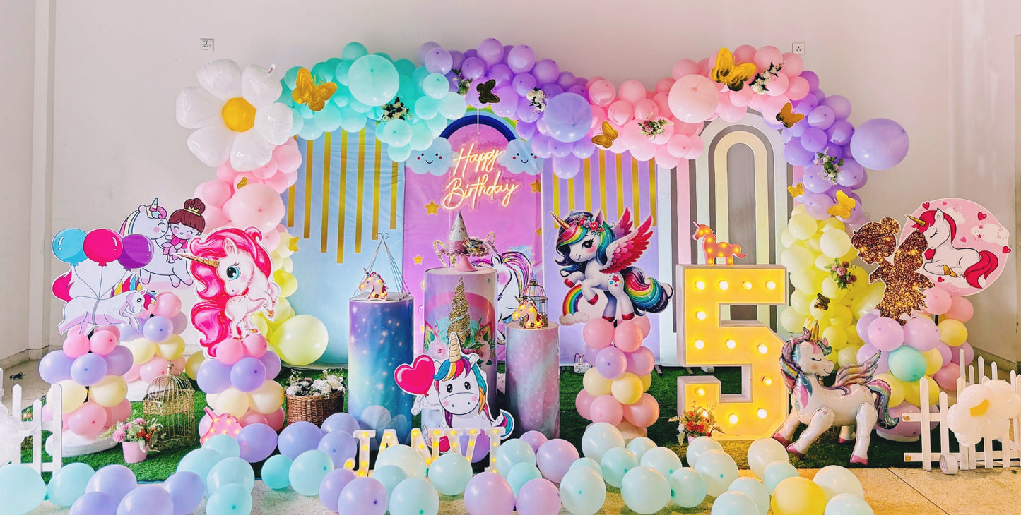 Unicorn Theme Birthday party balloon Decoration