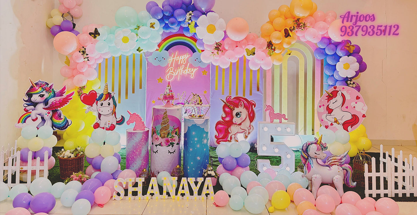 Unicorn Theme Birthday party balloon Decoration