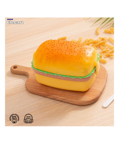 Arjoos | Rectangular Shape Burger Lunch Box, Sandwich Burger Shape Tiffin Box For Kids | Cute Lunch Box For Kids