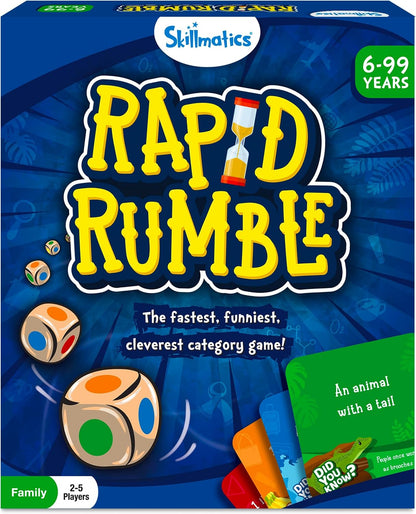 Arjoos | Skillmatics Board Game Rapid Rumble | Fun for Family Game Night |  Educational Toy , Card Game for Kids  | Gifts for Boys & Girls (age 6+ )