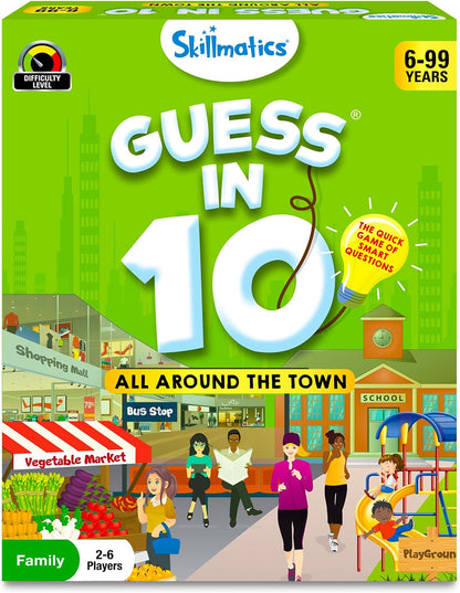 Arjoos | Skillmatics Card Game - Guess in 10 All Around The Town, Perfect for Boys, Girls, Kids, and Families