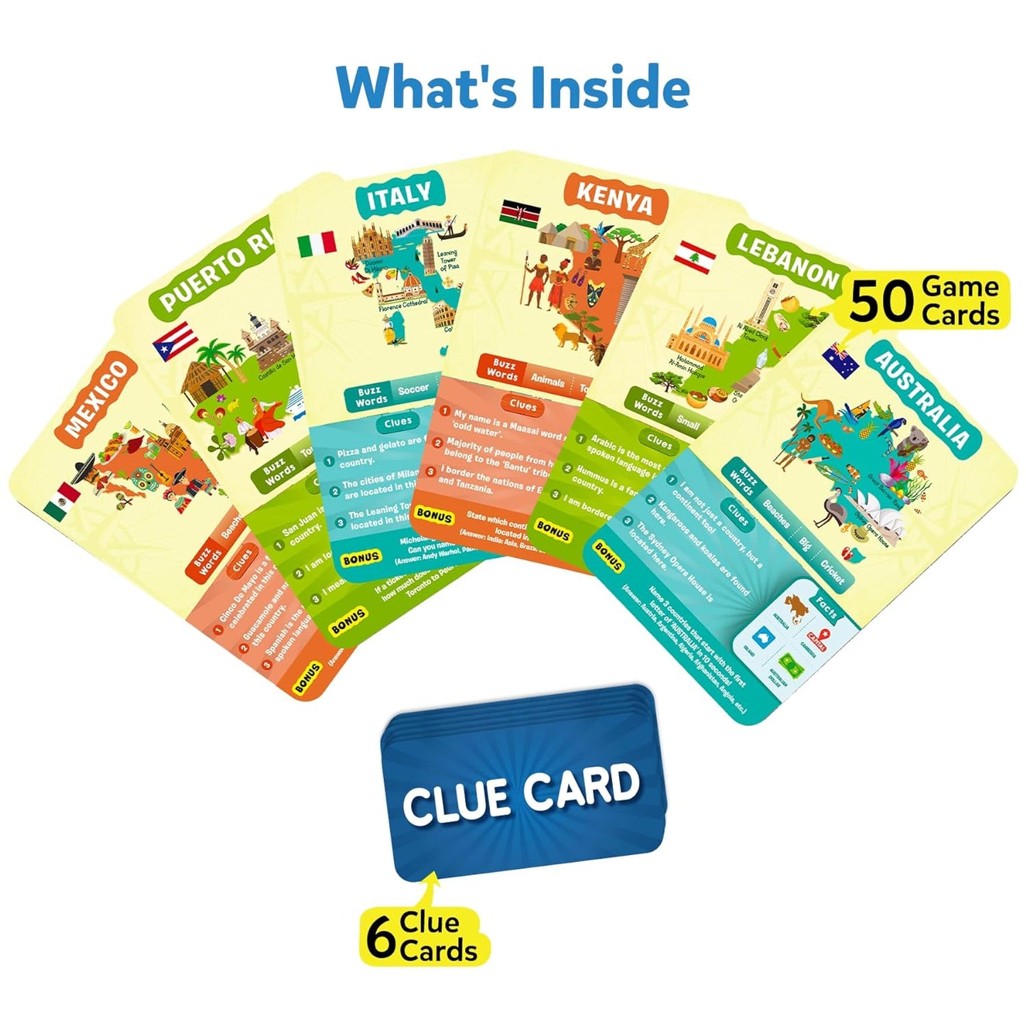 Arjoos | Skillmatics Card Game - Guess in 10 Countries of The World, Perfect for Boys, Girls, Kids, and Families