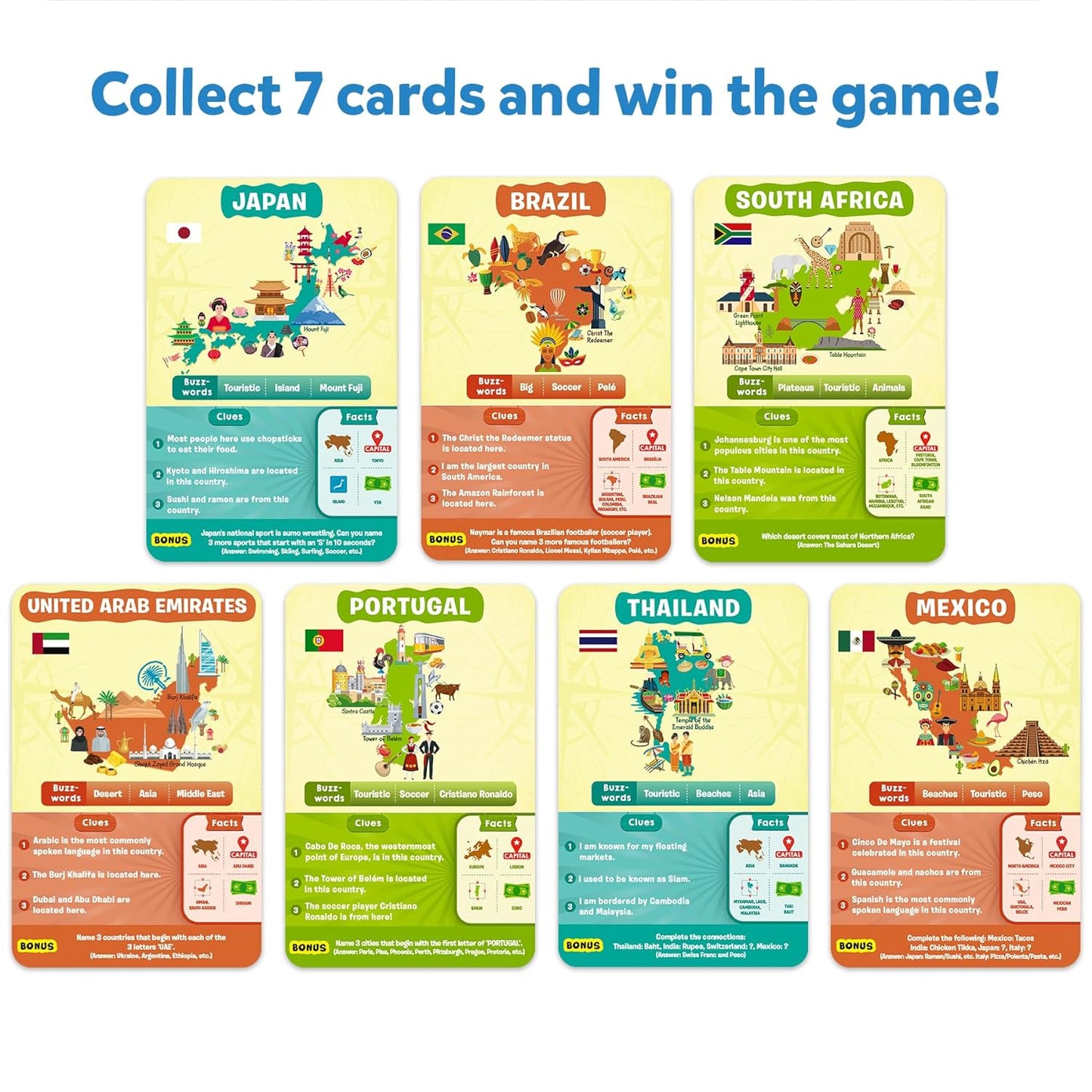 Arjoos | Skillmatics Card Game - Guess in 10 Countries of The World, Perfect for Boys, Girls, Kids, and Families