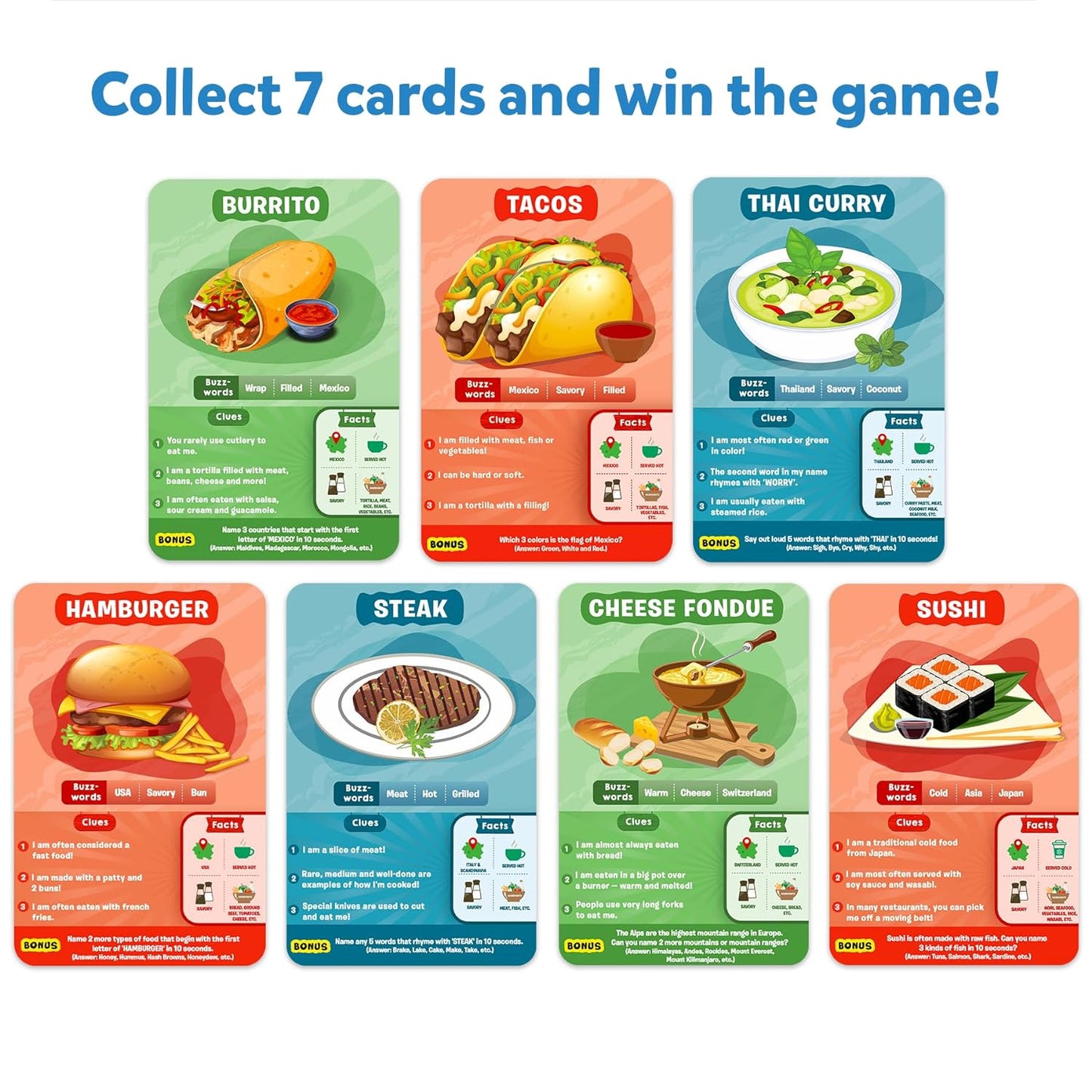 Arjoos | Skillmatics Card Game - Guess in 10 Foods Around The World, Educational Travel Toys for Boys, Girls, and Kids