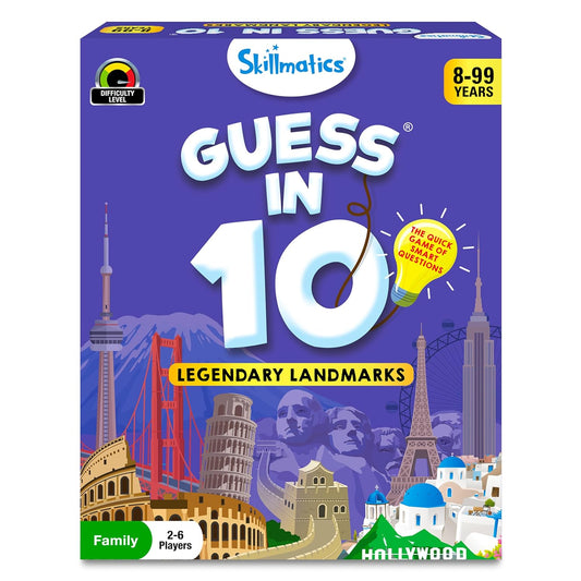 Arjoos | Skillmatics Card Game - Guess in 10 Legendary Landmarks, Educational Travel Toys for Boys, Girls, and Kids