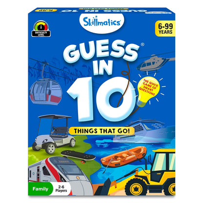 Arjoos | Skillmatics Card Game - Guess in 10 Things That Go, Perfect for Boys, Girls, Kids, and Families