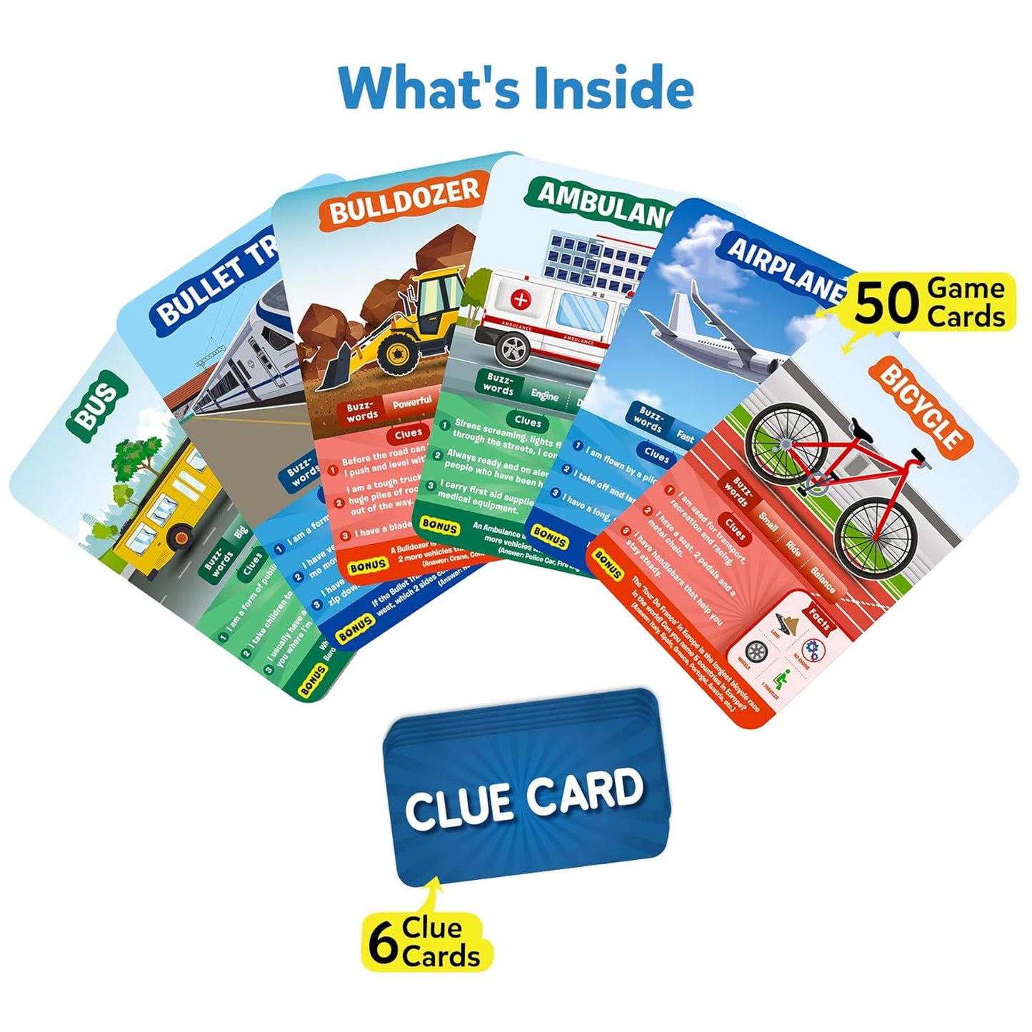 Arjoos | Skillmatics Card Game - Guess in 10 Things That Go, Perfect for Boys, Girls, Kids, and Families