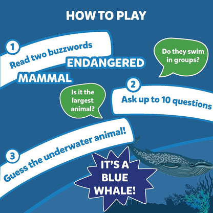 Arjoos | Skillmatics Card Game - Guess in 10 Underwater Animals, Perfect for Boys, Girls, Kids, and Families