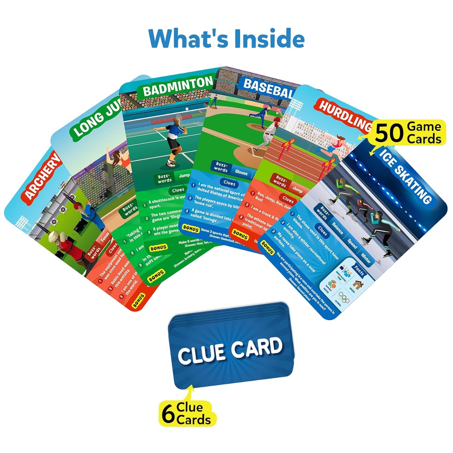 Arjoos | Skillmatics Card Game - Guess in 10  world of Sports, Perfect for Boys, Girls, Kids, and Families