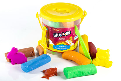 Arjoos | Skoodle Modelling Glitter Dough Set (25 GM x 6 Shades)