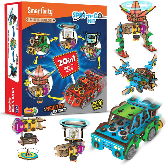 Arjoos | Smartivity 20-in-1 Multi-Builds Spin-n-Go Kit for Kids