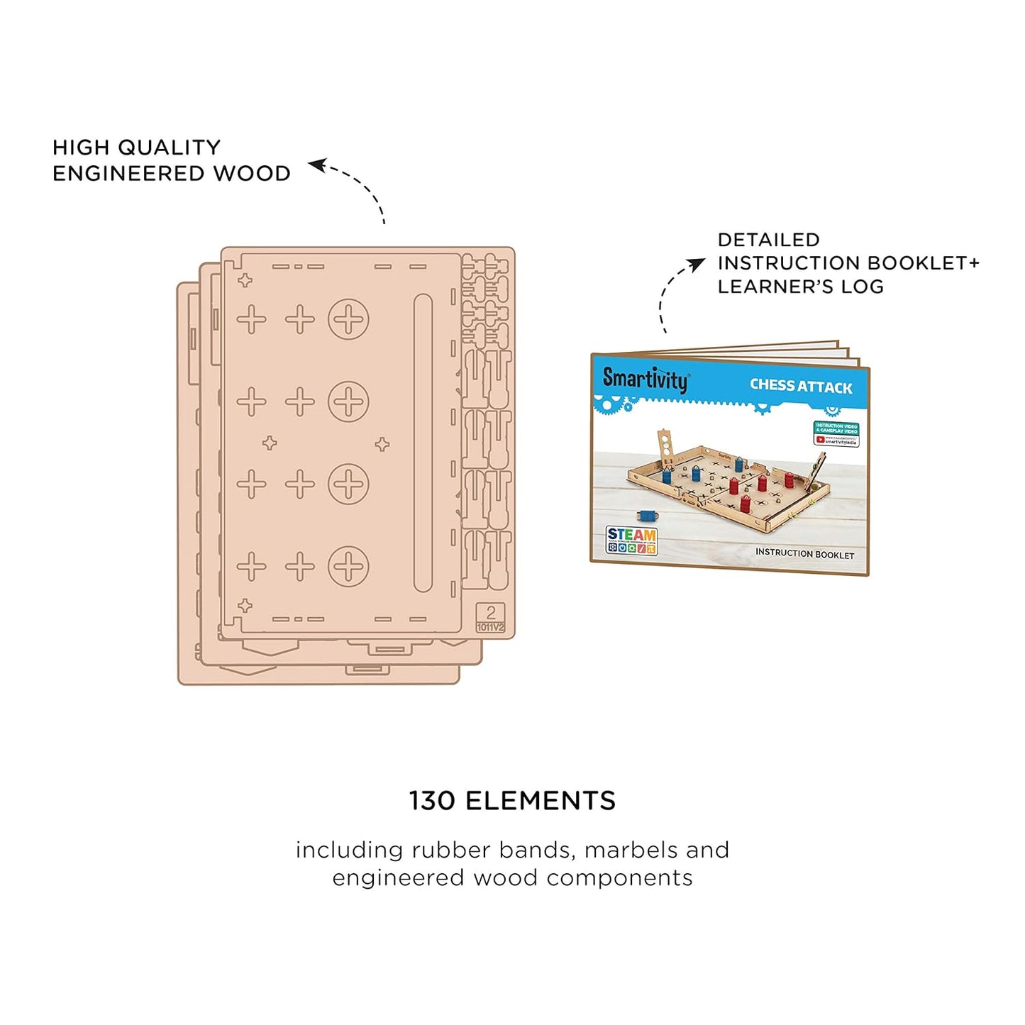 Arjoos | Smartivity Chess Attack STEM DIY Fun Toys