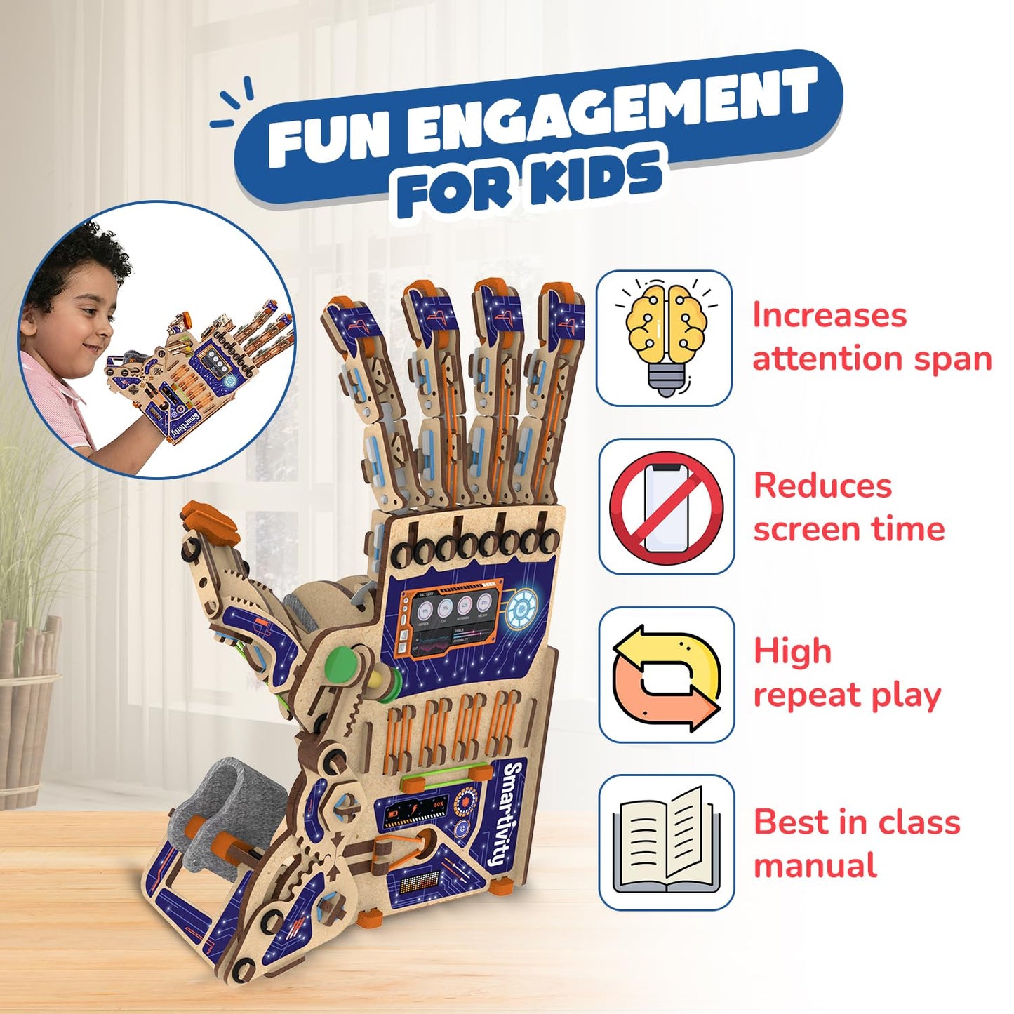 Arjoos | Smartivity Robotic Mechanical Hand Toy | 8-14 Years