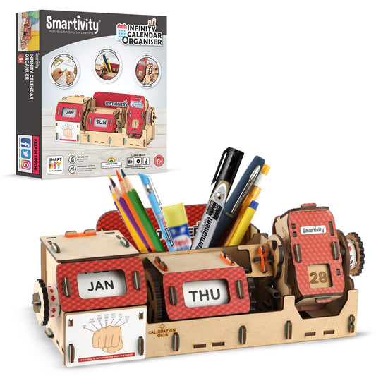 Arjoos | Smartivity Table-Top Infinity Calendar & Desk Organizer for Kids