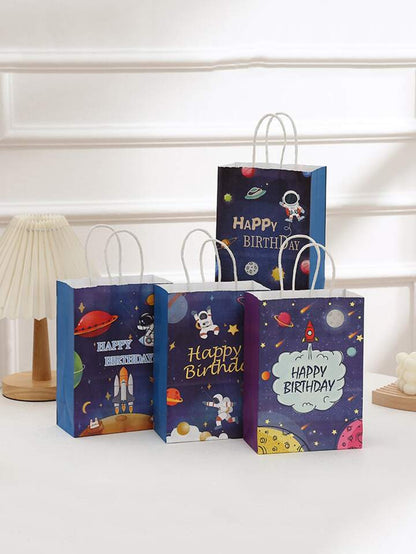 Arjoos | Space ThemePaper Goodie Bags (pack Of 12)